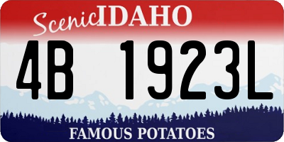 ID license plate 4B1923L