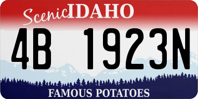 ID license plate 4B1923N