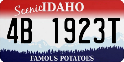 ID license plate 4B1923T