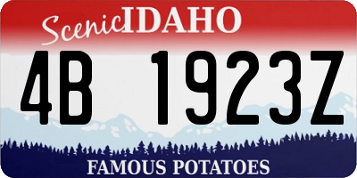 ID license plate 4B1923Z