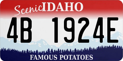 ID license plate 4B1924E