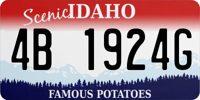 ID license plate 4B1924G
