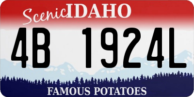 ID license plate 4B1924L