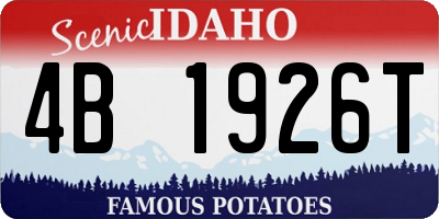 ID license plate 4B1926T