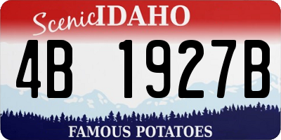 ID license plate 4B1927B