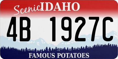 ID license plate 4B1927C