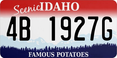 ID license plate 4B1927G