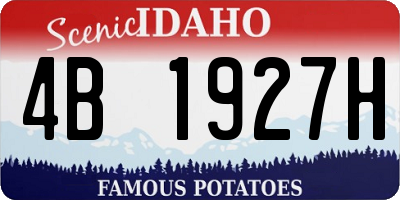 ID license plate 4B1927H
