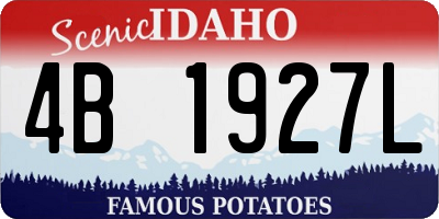 ID license plate 4B1927L