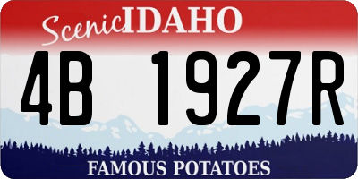ID license plate 4B1927R