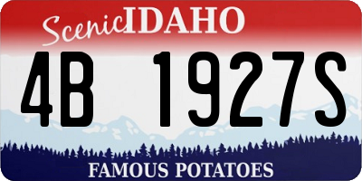 ID license plate 4B1927S