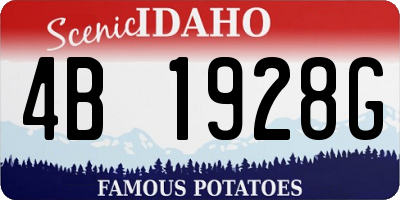 ID license plate 4B1928G
