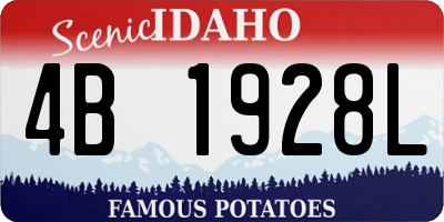 ID license plate 4B1928L