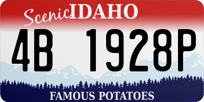 ID license plate 4B1928P