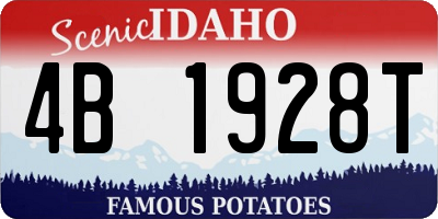 ID license plate 4B1928T