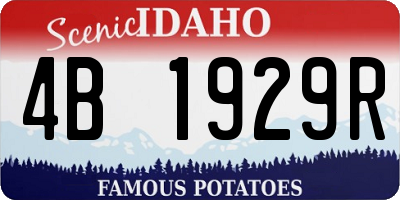 ID license plate 4B1929R