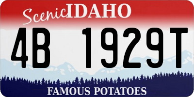 ID license plate 4B1929T