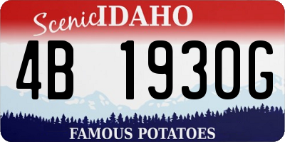 ID license plate 4B1930G