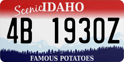 ID license plate 4B1930Z