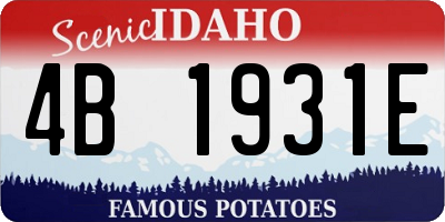 ID license plate 4B1931E