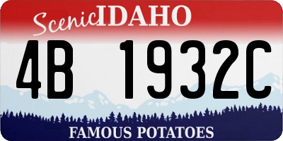 ID license plate 4B1932C