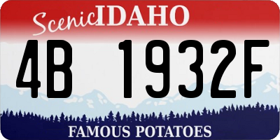 ID license plate 4B1932F