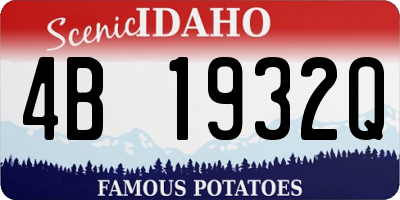 ID license plate 4B1932Q