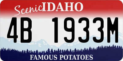 ID license plate 4B1933M