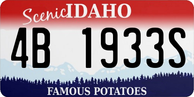 ID license plate 4B1933S