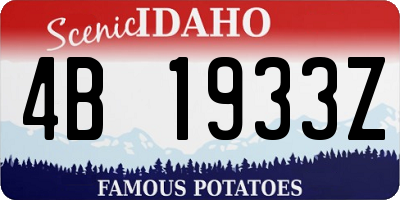 ID license plate 4B1933Z