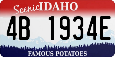 ID license plate 4B1934E