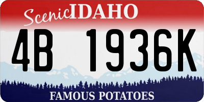 ID license plate 4B1936K