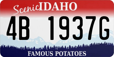 ID license plate 4B1937G