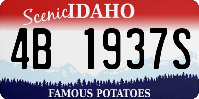 ID license plate 4B1937S