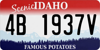 ID license plate 4B1937V