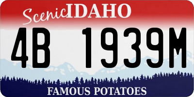 ID license plate 4B1939M