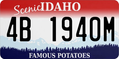 ID license plate 4B1940M