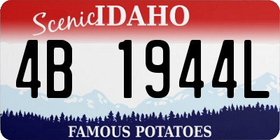 ID license plate 4B1944L