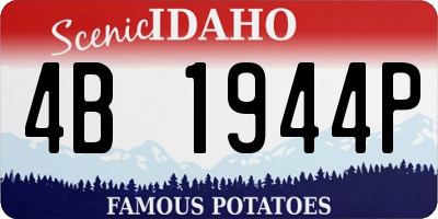 ID license plate 4B1944P
