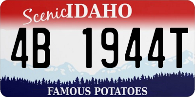 ID license plate 4B1944T