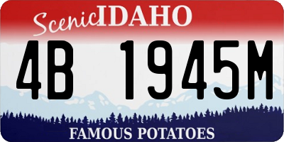 ID license plate 4B1945M