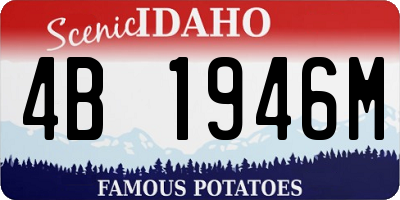 ID license plate 4B1946M