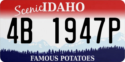 ID license plate 4B1947P