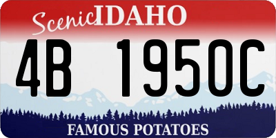 ID license plate 4B1950C