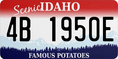 ID license plate 4B1950E