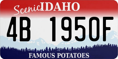 ID license plate 4B1950F