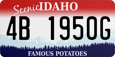 ID license plate 4B1950G