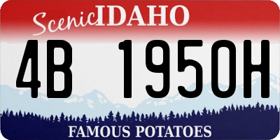 ID license plate 4B1950H