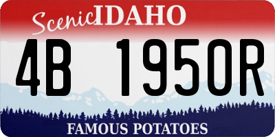 ID license plate 4B1950R
