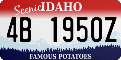 ID license plate 4B1950Z